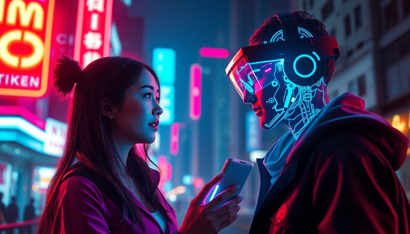 Explore the engaging world of nsfw ai with a vibrant cyberpunk scene showcasing AI interactions.