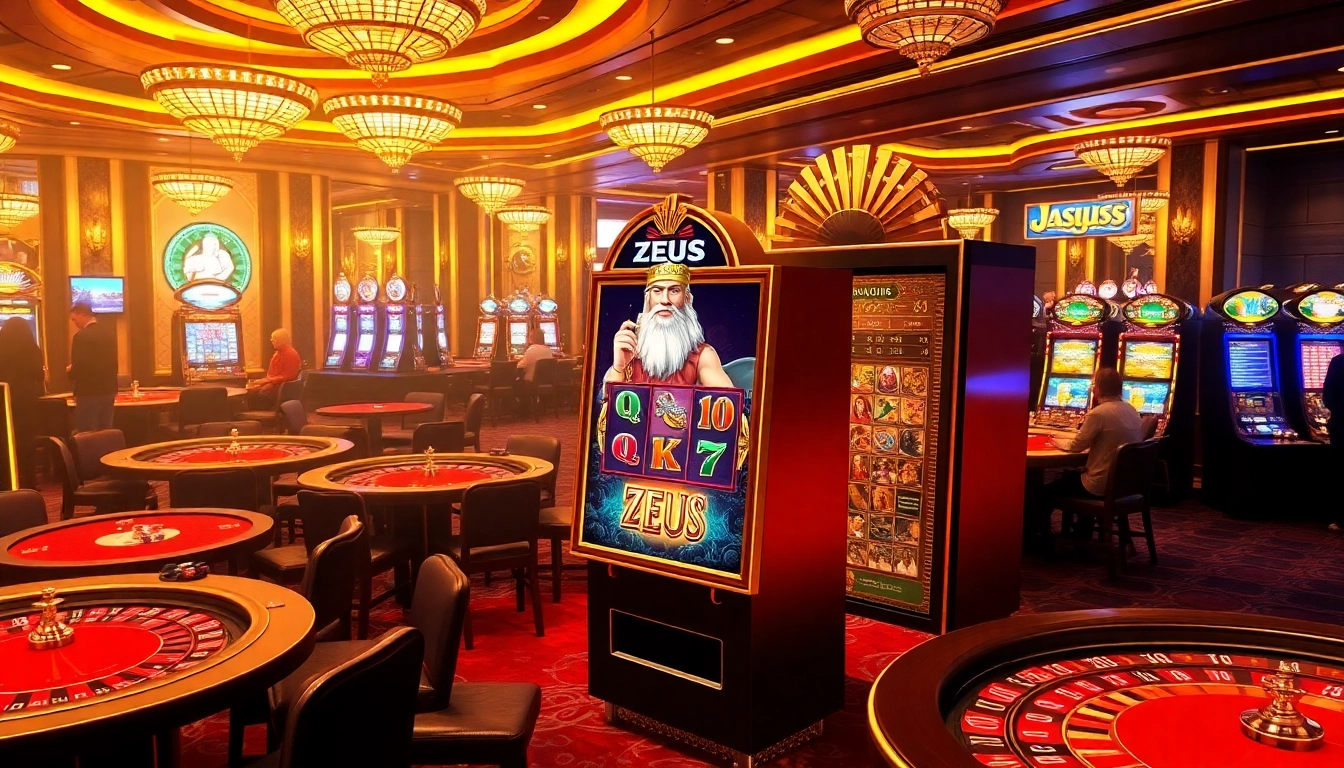 Putar gulungan mesin slot Zeus dalam suasana kasino yang mendebarkan penuh kegembiraan.