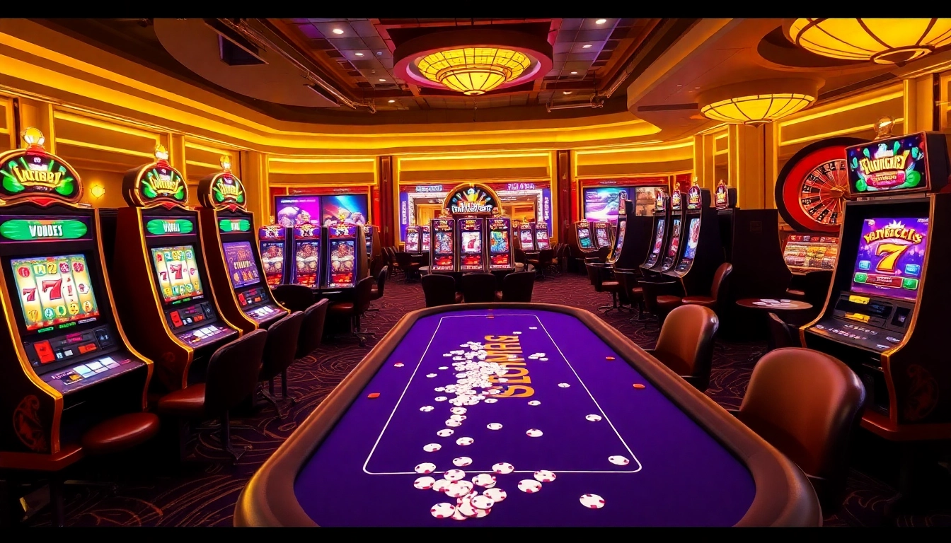Experience the excitement of onicplay with vibrant slot machines and poker action.