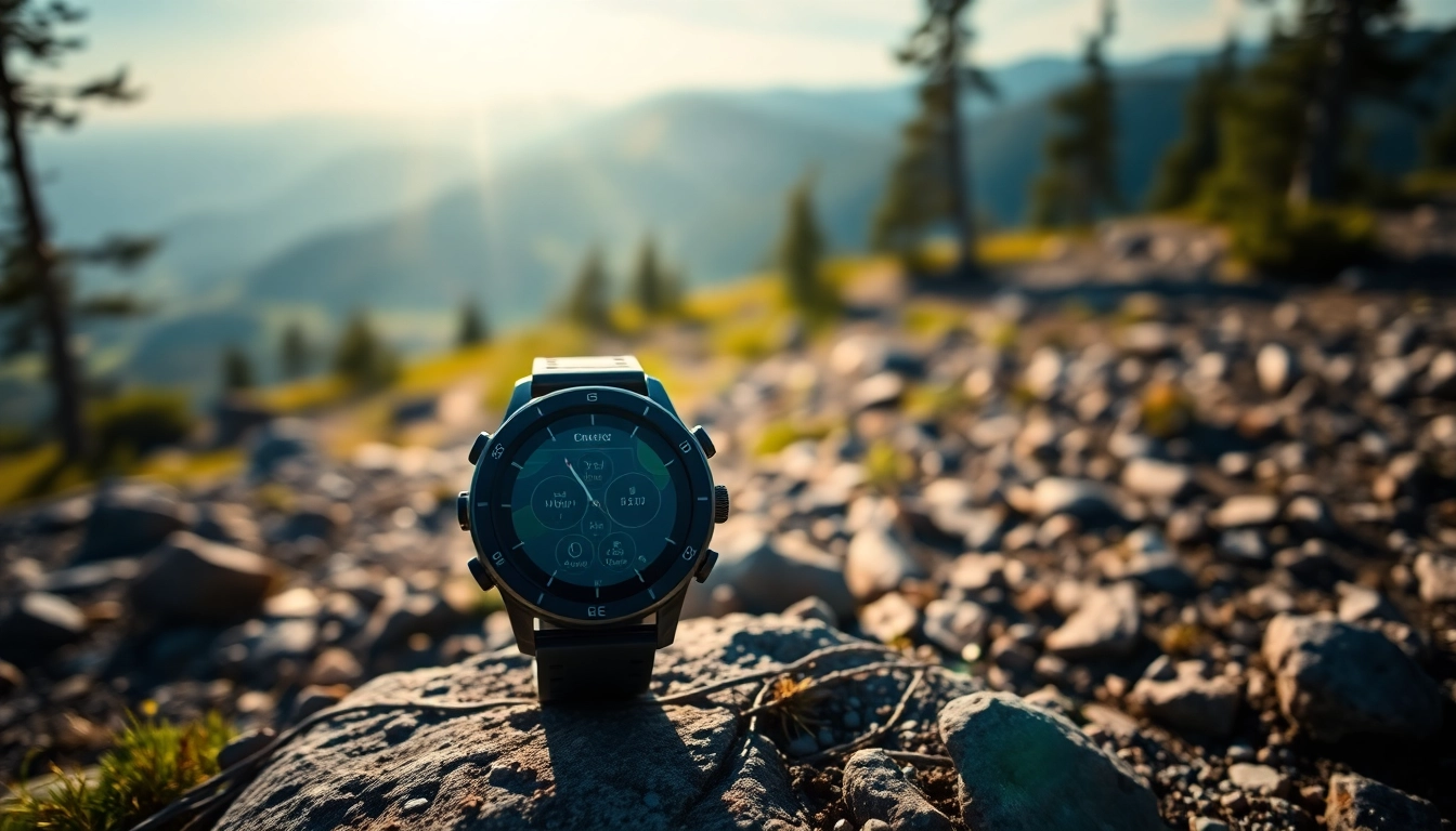 Experience the durability and functionality of the Explorer Plus GPS Smart Watch in a stunning outdoor environment.