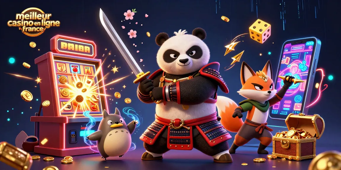 Jouez sur le meilleur casino en ligne France avec des personnages de style manga dans une scène riche en éléments de jeu
